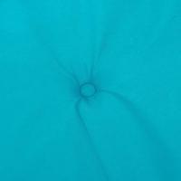 Stoelkussens 4 st hoge rug stof turquoise - thumbnail