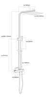 Wiesbaden Twenty eco thermostatische regendoucheset opbouw vierkant chroom - thumbnail