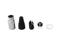 Hicon HI-X3CM-V XLR-connector Stekker, recht Aantal polen: 3 Zwart, Zilver 1 stuk(s) - thumbnail