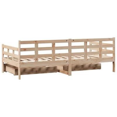 Slaapbank met lades 90x200 cm massief grenenhout Slaapbank met lades 90x200 cm massief grenenhout