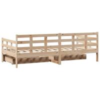 Slaapbank met lades 90x200 cm massief grenenhout - thumbnail