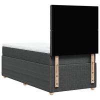 Boxspring met matras stof donkergrijs 80x200 cm - thumbnail