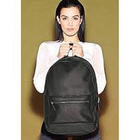 Atlantis BG255 Faux Leather Fashion Backpack - Black - 31 x 47 x 16 cm - thumbnail