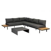 WOOOD Loungeset 'Bari' Polywood, kleur Antraciet - thumbnail