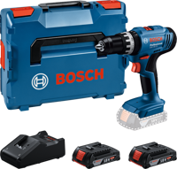 Bosch Blauw GSB 18V-25 Accuklopboorschroevendraaier | Incl. 2x GBA 18V 2,0 Ah en Lader GAL 18V-40 - 06019K9302 - thumbnail