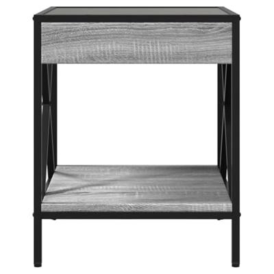 Salontafel met Infinity LED 40x40x49 cm grijs sonoma eikenkleur Salontafel met Infinity LED 40x40x49 cm grijs sonoma eikenkleur