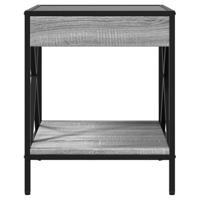 Salontafel met Infinity LED 40x40x49 cm grijs sonoma eikenkleur - thumbnail