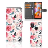 Samsung Galaxy M11 | A11 Hoesje Butterfly Roses - thumbnail