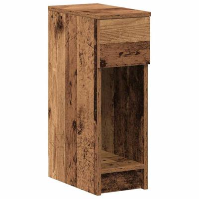 Nachtkastje met lade 20x36x60 cm oud houtkleurig