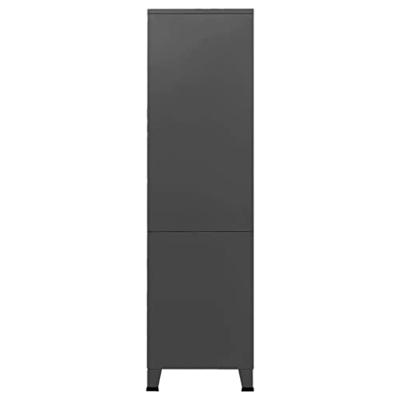 Kledingkast industrieel 90x50x180 cm metaal antracietkleurig