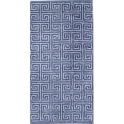 Cawö Cawo Noblesse Elegance Allover print Washandje 16/22 nachtblauw