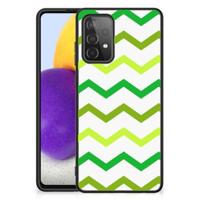 Samsung Galaxy A72 (5G/4G) Back Case Zigzag Groen - thumbnail