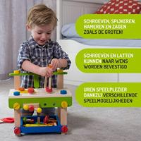 Everearth werkbank met gereedschap 38x23x33 cm 41-delig - thumbnail