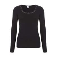 Dames thermo shirt Lange mouw - Kanten Thermo ondergoed dames - Viloft - Diepe hals - thumbnail