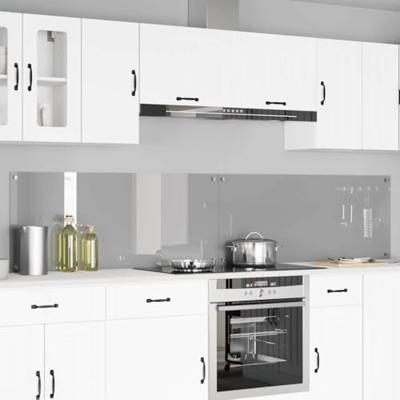 VidaXL Keuken spatscherm 2 pcs lichtgrijs 120 x 50 cm gehard glas