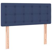 Boxspring met matras stof blauw 120x200 cm - thumbnail