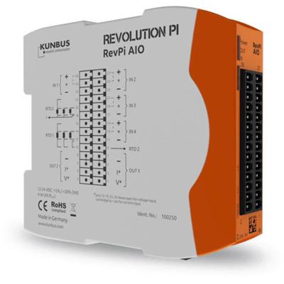 Revolution Pi by Kunbus RevPi AIO PR100250 PLC-uitbreidingsmodule 24 V Revolution Pi by Kunbus RevPi AIO PR100250 PLC-uitbreidingsmodule 24 V