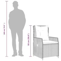 9-delige Tuinset poly rattan zwart - thumbnail