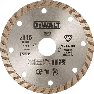 DeWalt Accessoires Diamantblad, turbo, Ø115mm/22.2mm, universeel - DT3702-QZ DeWalt Accessoires Diamantblad, turbo, Ø115mm/22.2mm, universeel - DT3702-QZ