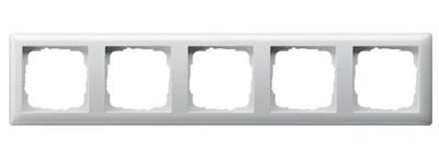 Gira standaard 55 afdekraam 5-voudig zuiverwit glanzend 021503