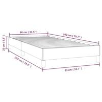 Bedframe zonder matras 80x200 cm stof donkergrijs - thumbnail