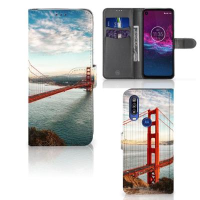 Motorola One Action | Flip Cover | Golden Gate Bridge