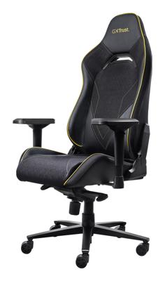 Trust gxt 721 ruya pro premium comfortabele gaming stoel (zwart/geel)
