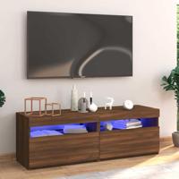 Tv-meubel met LED-verlichting 120x35x40 cm bruin eikenkleur - thumbnail