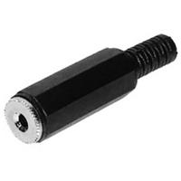 TRU COMPONENTS 1559778 Jackplug 2,5 mm Koppeling, recht Aantal polen: 2 Mono Zwart 1 stuk(s) - thumbnail