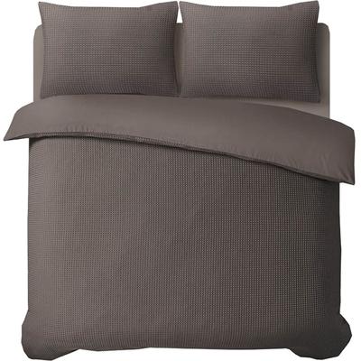 RoyalTextile - Waffle Dekbedovertrek Microfiber - Taupe - 200 x 220
