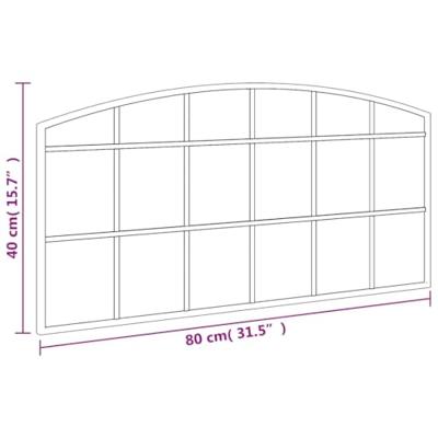VidaXL Wandspiegel boog 80x40 cm ijzer zwart VidaXL Wandspiegel boog 80x40 cm ijzer zwart