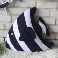 Vis vorm Cushion Bed rugleuning ondersteuning gooien kussen met kussen invoegt grootte: 48 x 45cm(Blue) - thumbnail