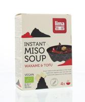 Lima Instant miso soep wakame tofu 4 x 10 gram bio 40 Gram - thumbnail