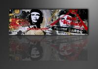 Schilderij - Che Guevara. Collage, 120X40cm, 1luik - thumbnail
