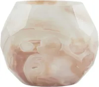 Light & Living theelichthouder glas eliza 12x10cm terra - thumbnail