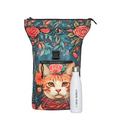 New Rebels Mart Art - New York Catface 21L Rugtas Rolltop Waterafstotend Laptop 15.6"