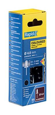 Rapid Blindklinknagels Zwart | Ø4 x 10 mm | Incl. Boor | 50 Stuks - 5001466 Rapid Blindklinknagels Zwart | Ø4 x 10 mm | Incl. Boor | 50 Stuks - 5001466