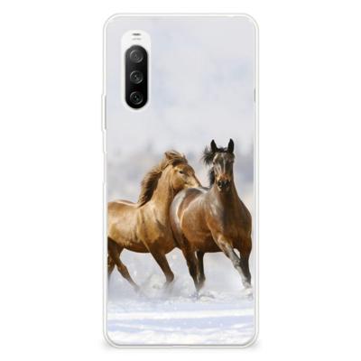 Sony Xperia 10 III | TPU Hoesje | Paarden Sony Xperia 10 III | TPU Hoesje | Paarden