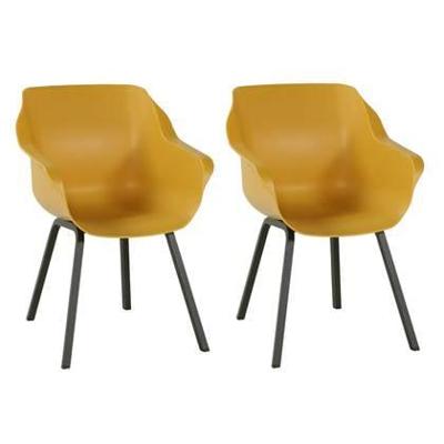 Hartman Dining Tuinstoel Sophie Element Geel 2 stuks
