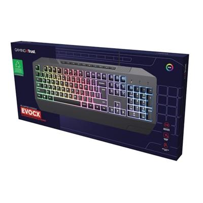 Trust GXT 836 Evocx Verlicht gaming-toetsenbord Toetsenbord Zwart