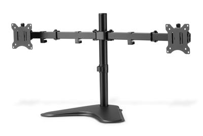 Digitus DA-90401 Monitor-tafelbeugel Aantal monteerbare displays: 2 Display(s) 38,1 cm (15) - 81,3 cm (32) Zwart, Zwart (mat) Draaibaar, In hoogte verstelbaar,