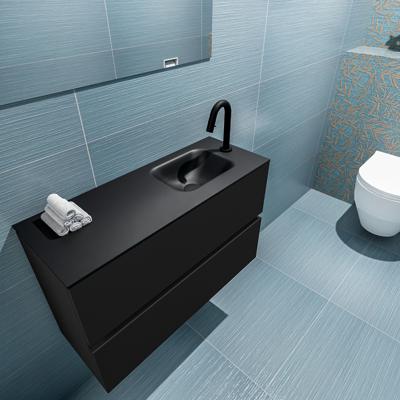 MONDIAZ ADA 80cm toiletmeubel urban. LEX wastafel urban rechts 1 kraangat