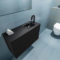 MONDIAZ ADA 80cm toiletmeubel urban. LEX wastafel urban rechts 1 kraangat - thumbnail
