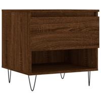 Salontafel 50x46x50 cm bewerkt hout bruin eikenkleur - thumbnail