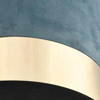 Kruk fluweel lichtblauw en goudkleurig - thumbnail