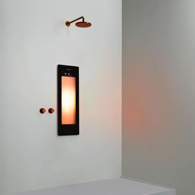 Sunshower Round Small One - Inbouw - Infrarood - 33 x 95 x 10 cm - Zwart