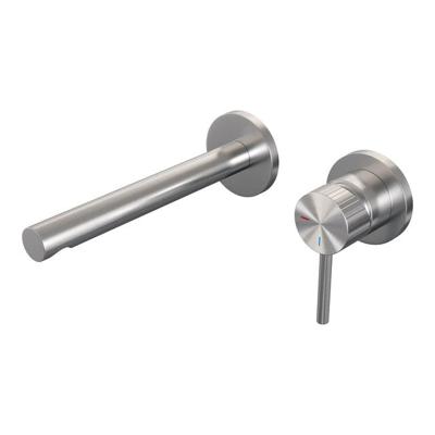 BRAUER Stripe Inbouw Wastafelmengkraan - rechte uitloop en rozetten - model A1 - RVS-kleurig geborsteld PVD 5-NG-331