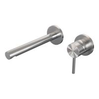 BRAUER Stripe Inbouw Wastafelmengkraan - rechte uitloop en rozetten - model A1 - RVS-kleurig geborsteld PVD 5-NG-331 - thumbnail