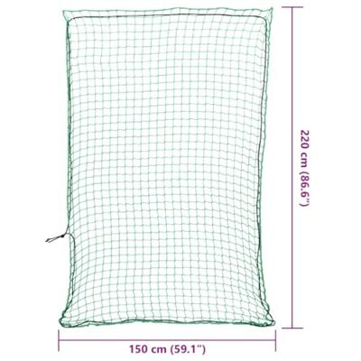 VidaXL Aanhangwagennet elastisch touw 2,2x1,5 m polypropeen groen