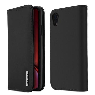 DUX DUCIS wens serie TPU + PU lederen Case voor iPhone XR met Card Slots & portefeuille (zwart)
